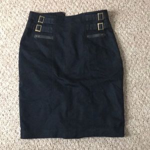 Navy blue pencil skirt